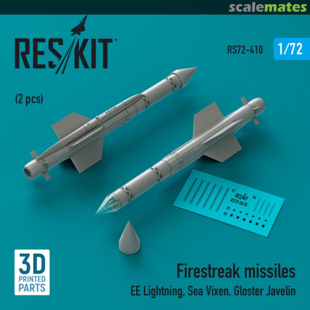 Boxart Firestreak Missiles RS72-410 ResKit Boxart Firestreak Missiles RS72-410 ResKit