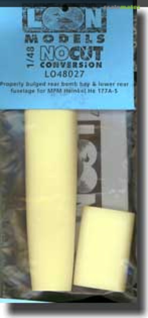 Boxart He-177 A5 properly bulged rear bombs bay and lower rear fuselage LO48027 Loon Models Boxart He-177 A5 properly bulged rear bombs bay and lower rear fuselage LO48027 Loon Models