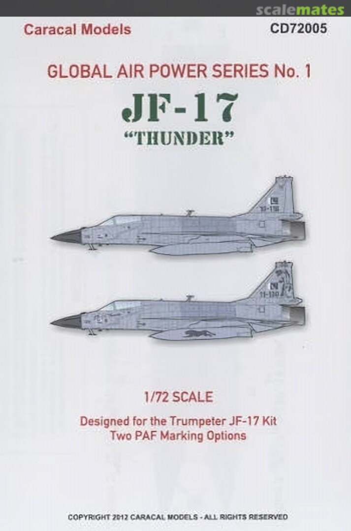 Boxart JF-17 "Thunder" CD72005 Caracal Models Boxart JF-17 "Thunder" CD72005 Caracal Models