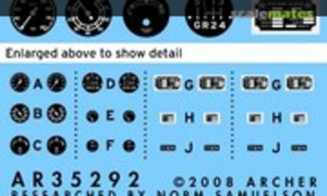 1:35 Krupp Protze instruments, placards and resin details (Archer AR35292) AR35292
