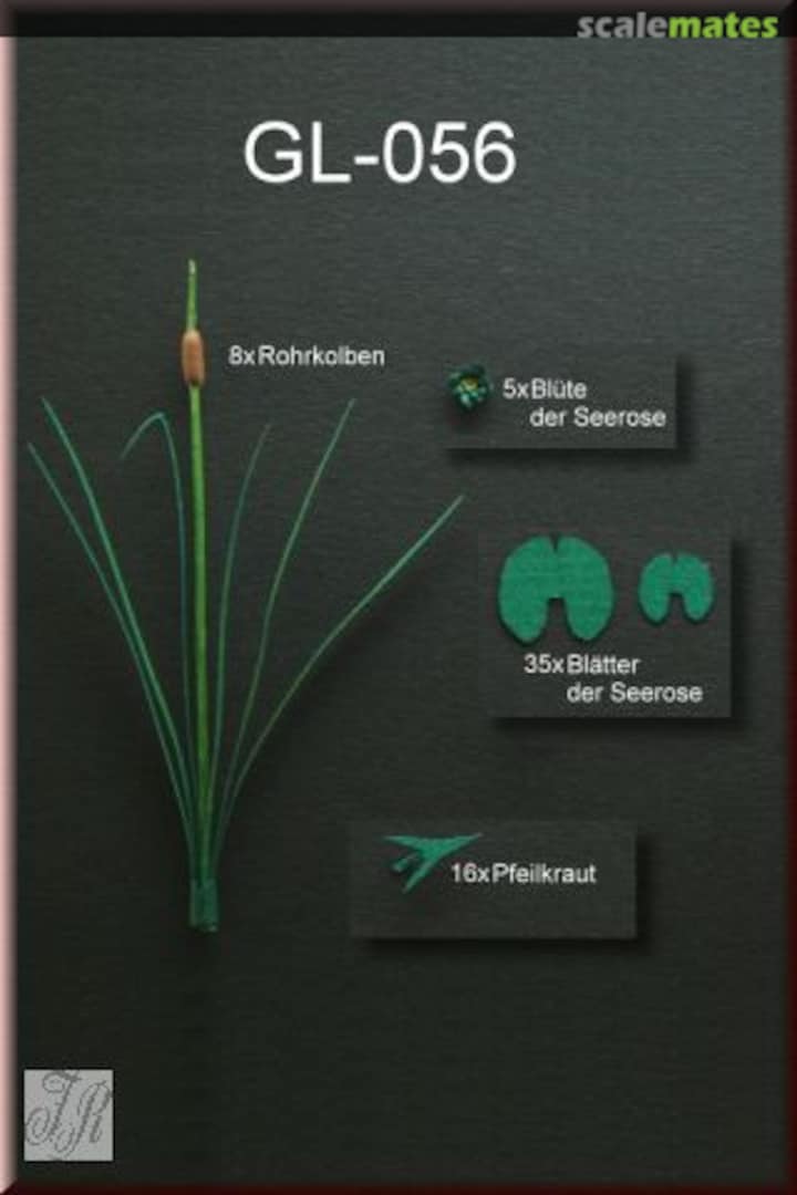 Boxart Bulrush, Arrowhead, & Water Lily <Green> GL-056-GN Fredericus-Rex Boxart Bulrush, Arrowhead, & Water Lily <Green> GL-056-GN Fredericus-Rex