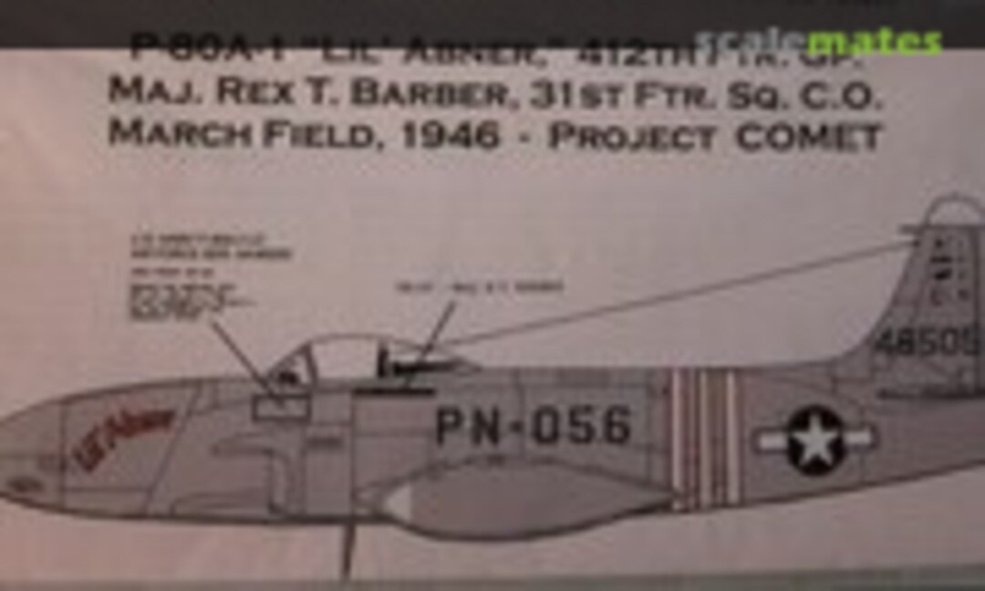 1:48 P-80A-1 "Lil Abner" Maj. Rex T. Barber, 31st FTR SQ. C.O. (Fox 3 Studios FD4802) FD4802