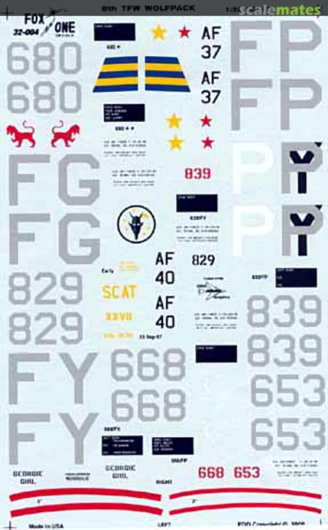 Boxart 8th TFW Wolfpack Phantoms 32-004 Fox One Decals Boxart 8th TFW Wolfpack Phantoms 32-004 Fox One Decals