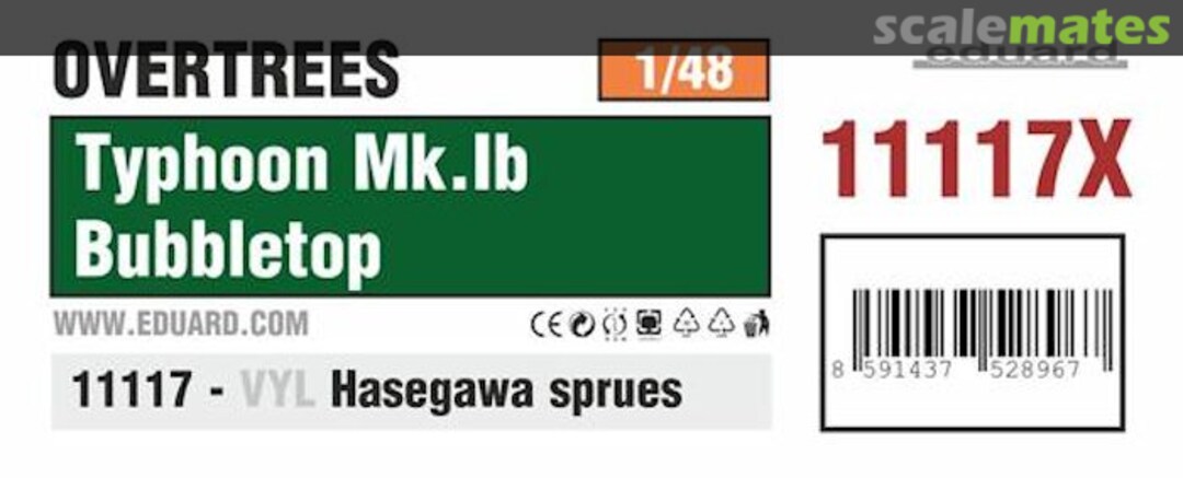 Boxart Typhoon Mk.Ib Bubbletop 11117X Eduard Boxart Typhoon Mk.Ib Bubbletop 11117X Eduard