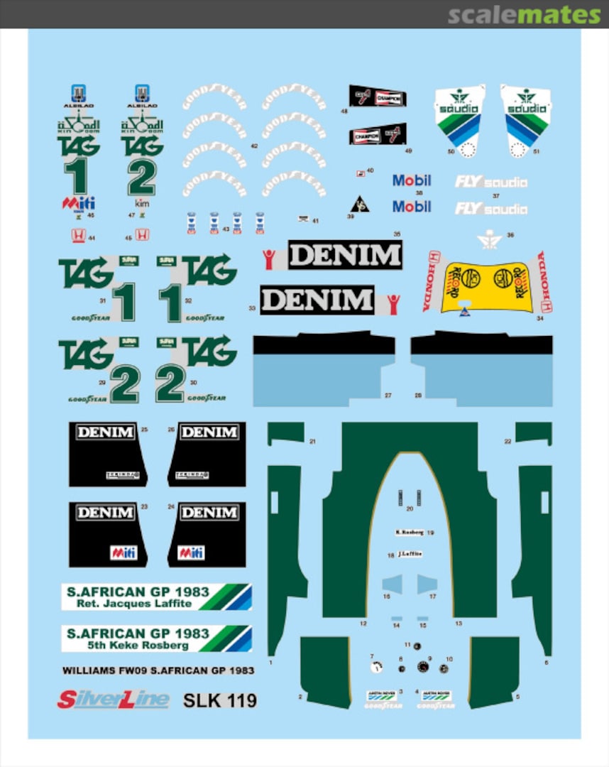 Boxart Williams Honda FW09 TAG Denim #1, 2 DK-SLK119 Tameo Kits Boxart Williams Honda FW09 TAG Denim #1, 2 DK-SLK119 Tameo Kits