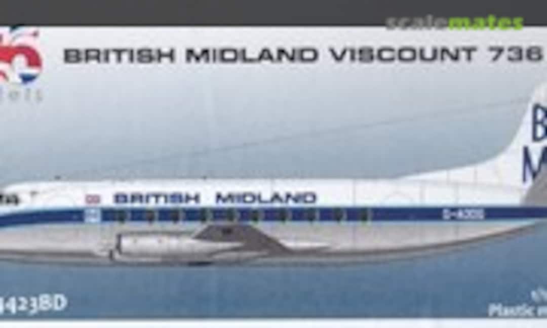 1:144 British Midland Viscount 736 (26 Models TSM4423BD)