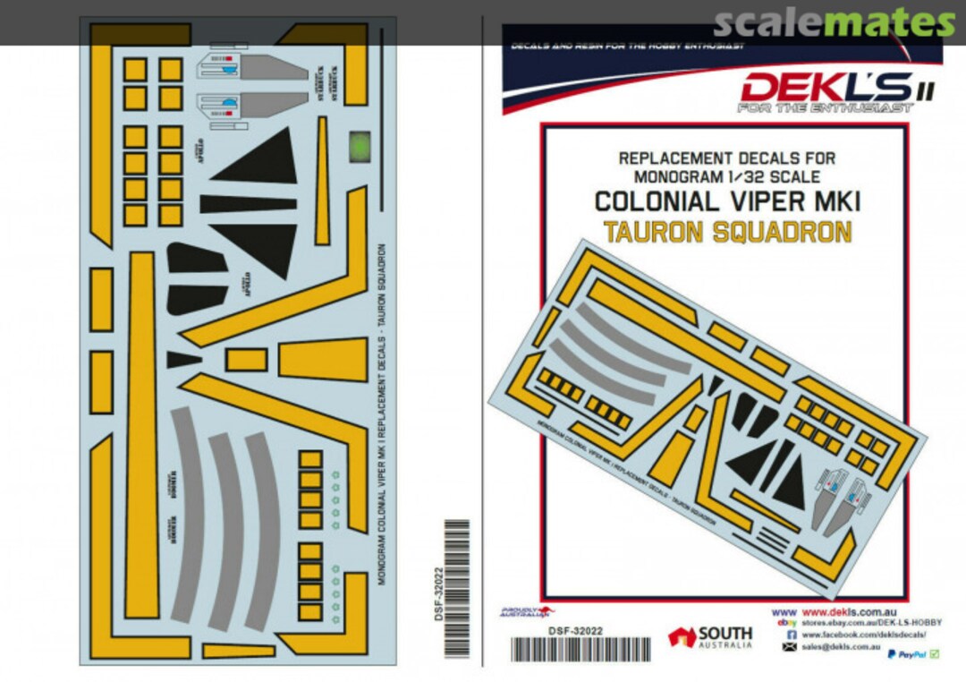 Boxart Colonial Viper Mk I - Tauron Squadron DSF-32022 DEKL's Boxart Colonial Viper Mk I - Tauron Squadron DSF-32022 DEKL's