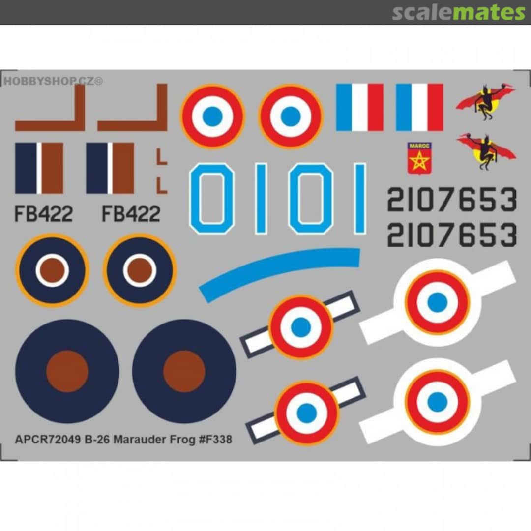 Boxart B-26 Marauder Frog #F338 APCR72049 APC Decals