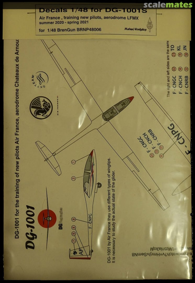 Boxart DG-1000s, Air France, year 2020-2021, LFMX MW48001 Matwej Workshop