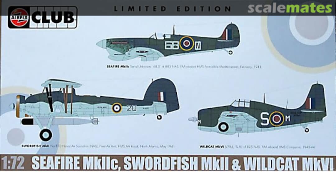 Boxart Seafire MkIIc, Swordfish MkII & Wildcat MkVI A50099 Airfix Boxart Seafire MkIIc, Swordfish MkII & Wildcat MkVI A50099 Airfix