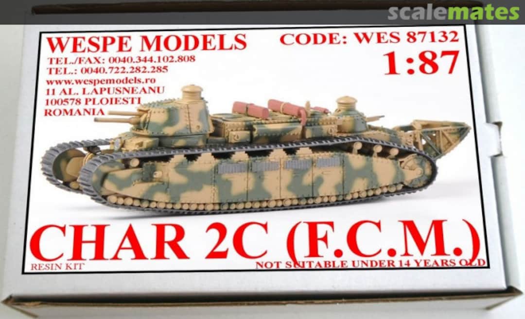 Boxart Char 2C (F.C.M.) WES 87132 Wespe Models Boxart Char 2C (F.C.M.) WES 87132 Wespe Models