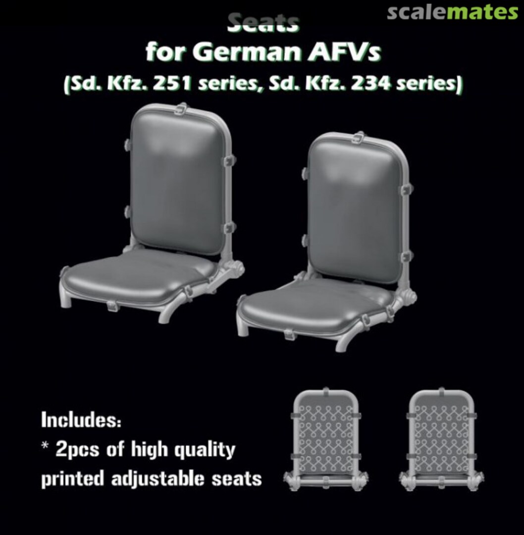 Boxart Seats for German AFV's (Sd.Kfz. 251, Sd.Kfz. 234) SBS-3D025 SBS Model Boxart Seats for German AFV's (Sd.Kfz. 251, Sd.Kfz. 234) SBS-3D025 SBS Model