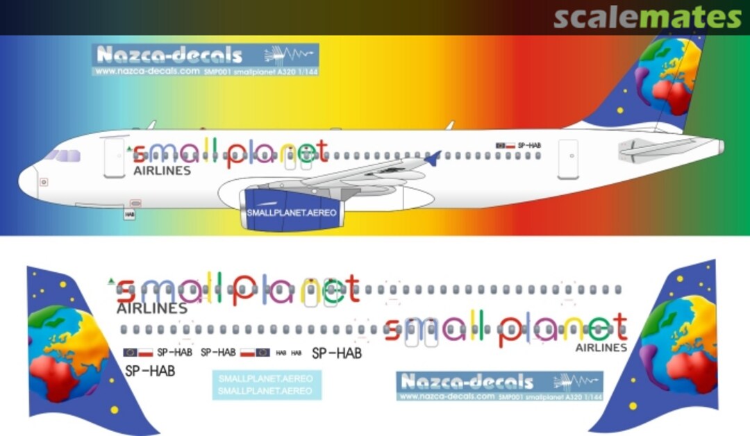 Boxart SmallPlanet A320 smp001 Nazca decals Boxart SmallPlanet A320 smp001 Nazca decals