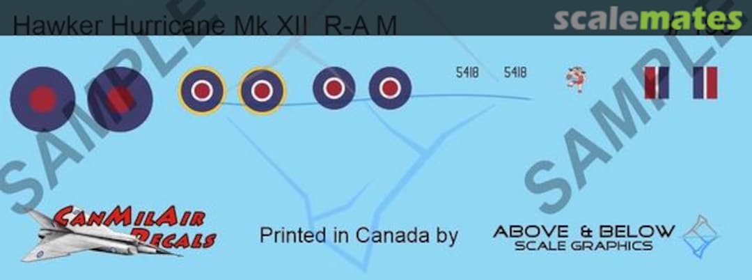 Boxart Hurricane Mk XII 196 Above & Below Graphics Boxart Hurricane Mk XII 196 Above & Below Graphics