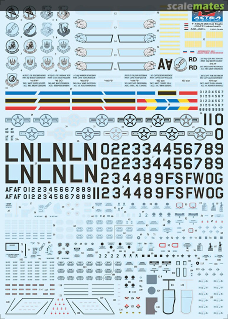 Boxart USAFE F-15C/E Lakenheath ASD-7201 Astra Decals