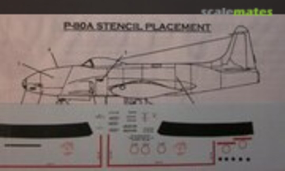 1:48 P-80A Servicing Markings and Stencil Data (Fox 3 Studios FD4809) FD4809