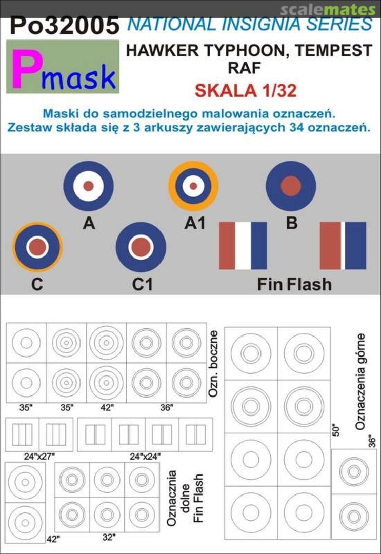 Boxart Hawker Typhoon, Tempest RAF PO32005 Pmask Boxart Hawker Typhoon, Tempest RAF PO32005 Pmask