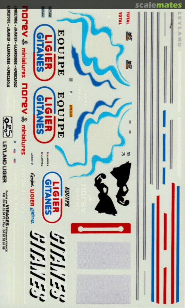 Boxart Leyland Transporter Equipe "GITANES"  JPS Miniatures Auto