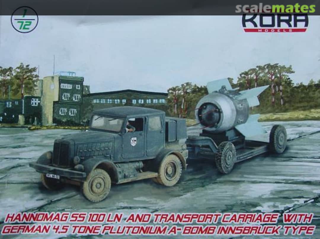Boxart Hanomag SS 100LN and Transport Carriage with german 4,5 tone Plutonium A-Bomb Innsbruck Type A7243 Kora Models Boxart Hanomag SS 100LN and Transport Carriage with german 4,5 tone Plutonium A-Bomb Innsbruck Type A7243 Kora Models
