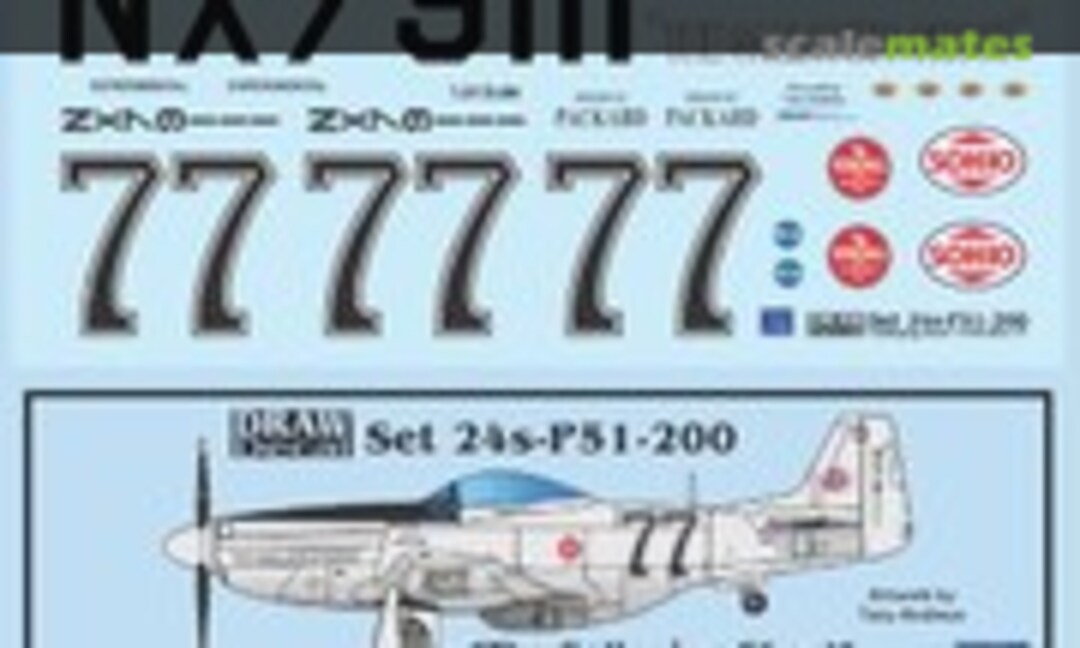 1:24 “The Galloping Ghost” P-51D Race 77 (Draw Decal 24-P51-200) 24-P51-200
