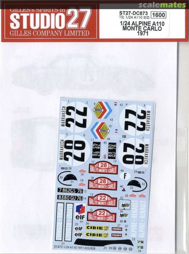 Boxart Alpine A110 ST27-DC873 Studio27 Boxart Alpine A110 ST27-DC873 Studio27