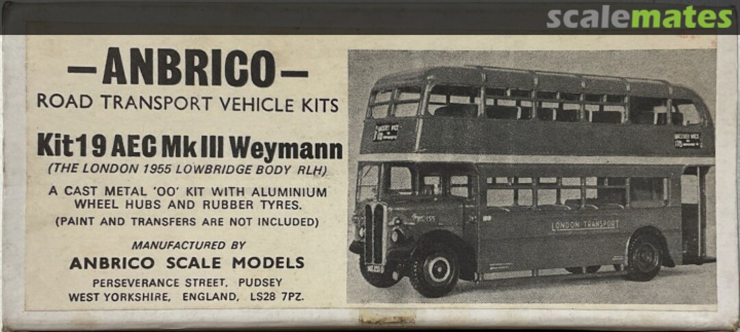 Boxart AEC Mk III Weymann 19 Anbrico