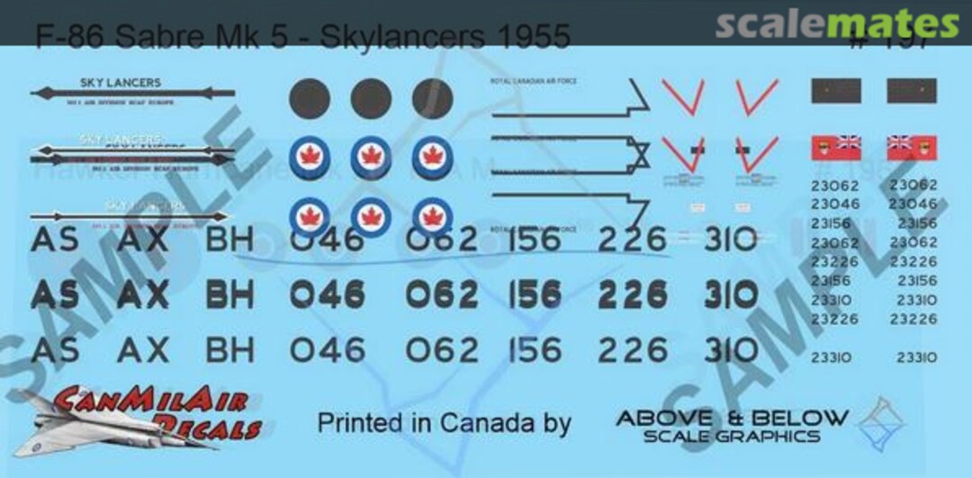 Boxart Canadair F-86 Mk.5 Sabre 197 Above & Below Graphics