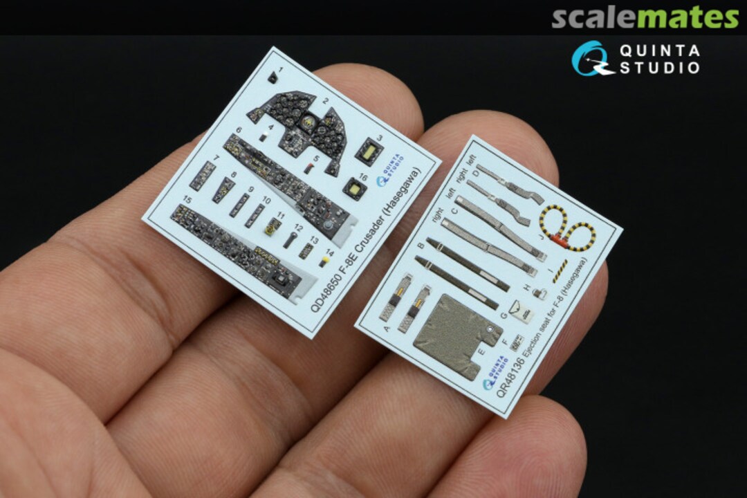 Contents F-8E Crusader interior 3D decals QD48650 Quinta Studio Contents F-8E Crusader interior 3D decals QD48650 Quinta Studio