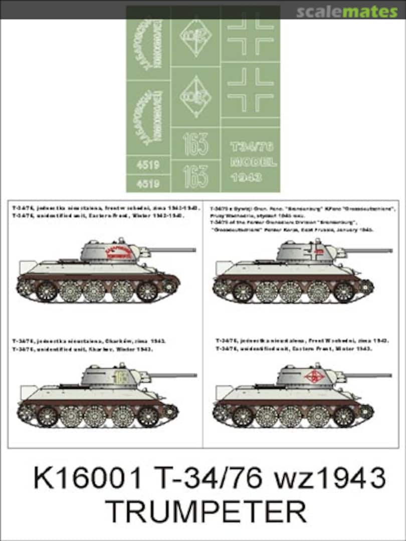 Boxart T-34/76 wz.1943 K16001 Montex Boxart T-34/76 wz.1943 K16001 Montex