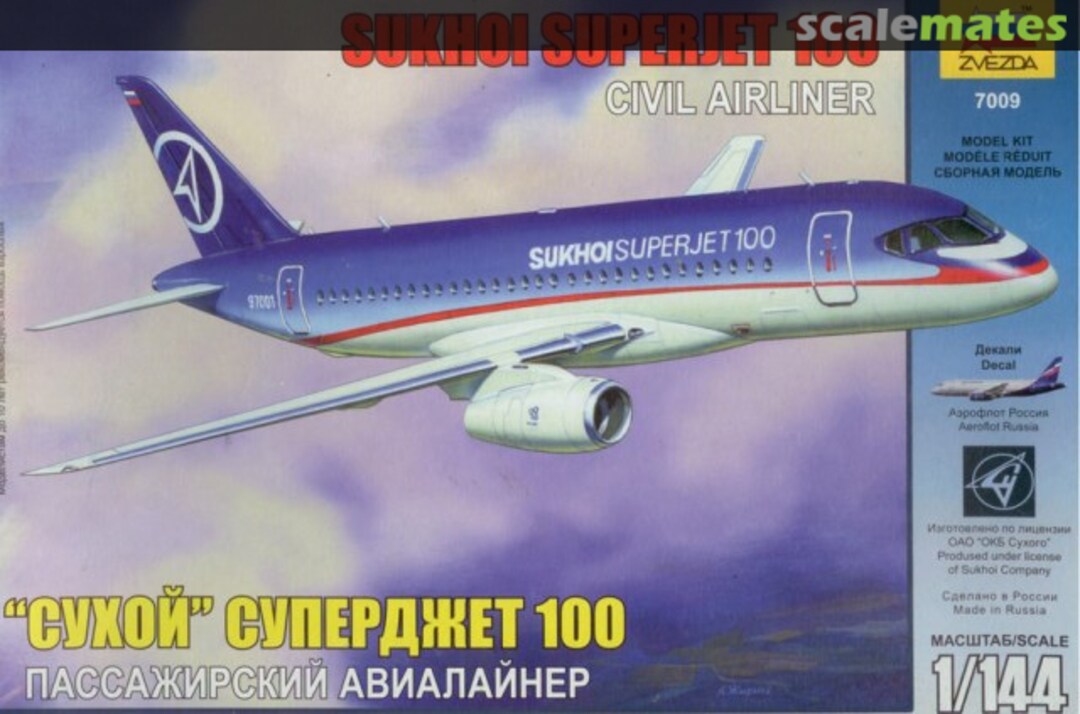 Boxart Sukhoi Superjet 100 7009 Zvezda Boxart Sukhoi Superjet 100 7009 Zvezda