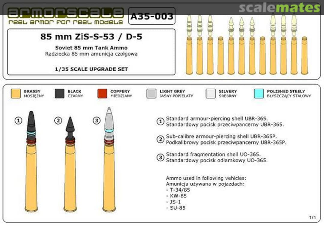 Boxart 85mm ZiS-S-53 / D-5 A35-003 Armorscale Boxart 85mm ZiS-S-53 / D-5 A35-003 Armorscale