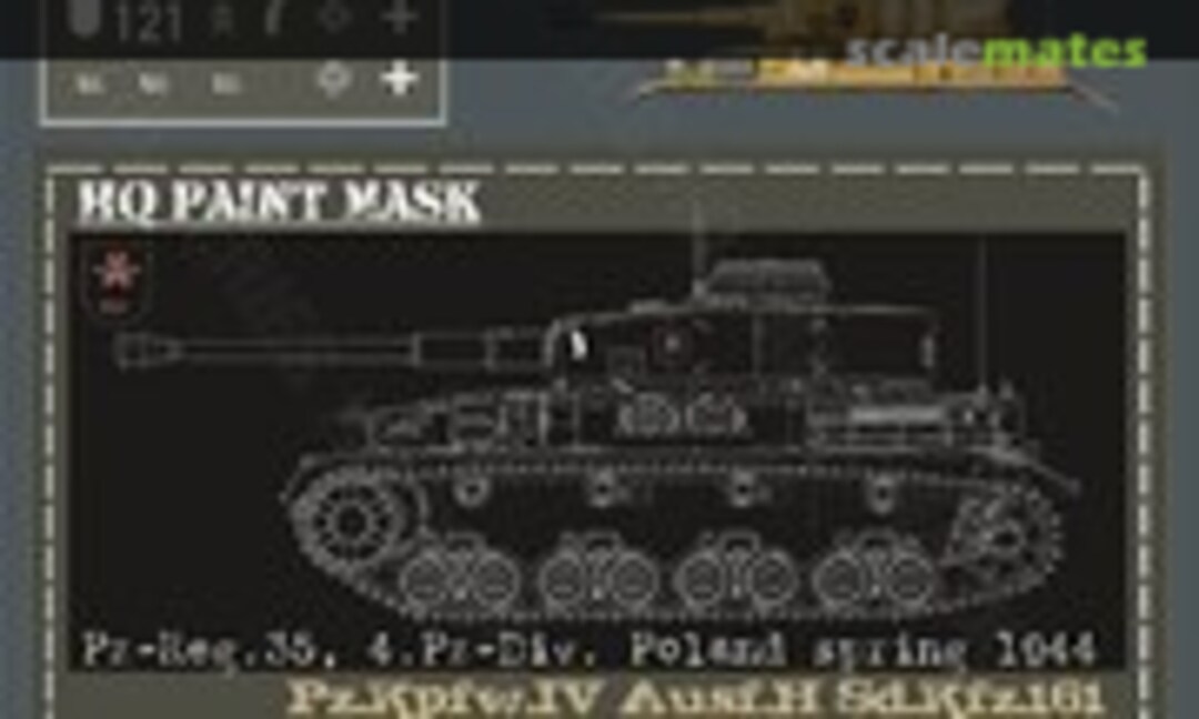 1:16 Pz.Kpfw.IV Ausf.H Pz-Reg.35 4.Pz.Div. Poland Spring 1944 Paint Mask (HQ-Masks PIV 002) PIV 002