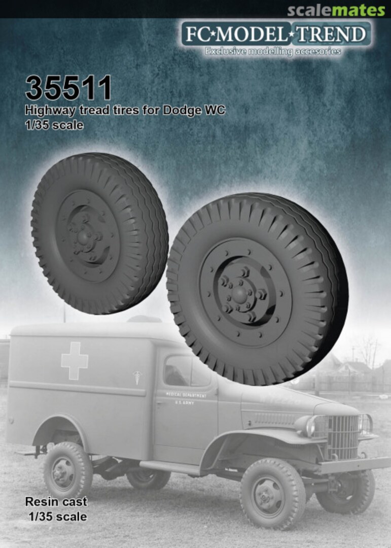 Boxart Dodge WC51 directional pattern tires 35511 FC Model Trend Boxart Dodge WC51 directional pattern tires 35511 FC Model Trend
