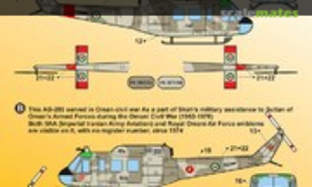 1:35 Iranian Army Aviation Agusta-Bell-205 (Modeller 3501) 3501