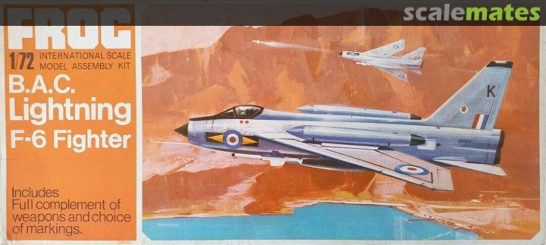 Boxart B.A.C. Lightning F-6 Fighter F266 FROG Boxart B.A.C. Lightning F-6 Fighter F266 FROG