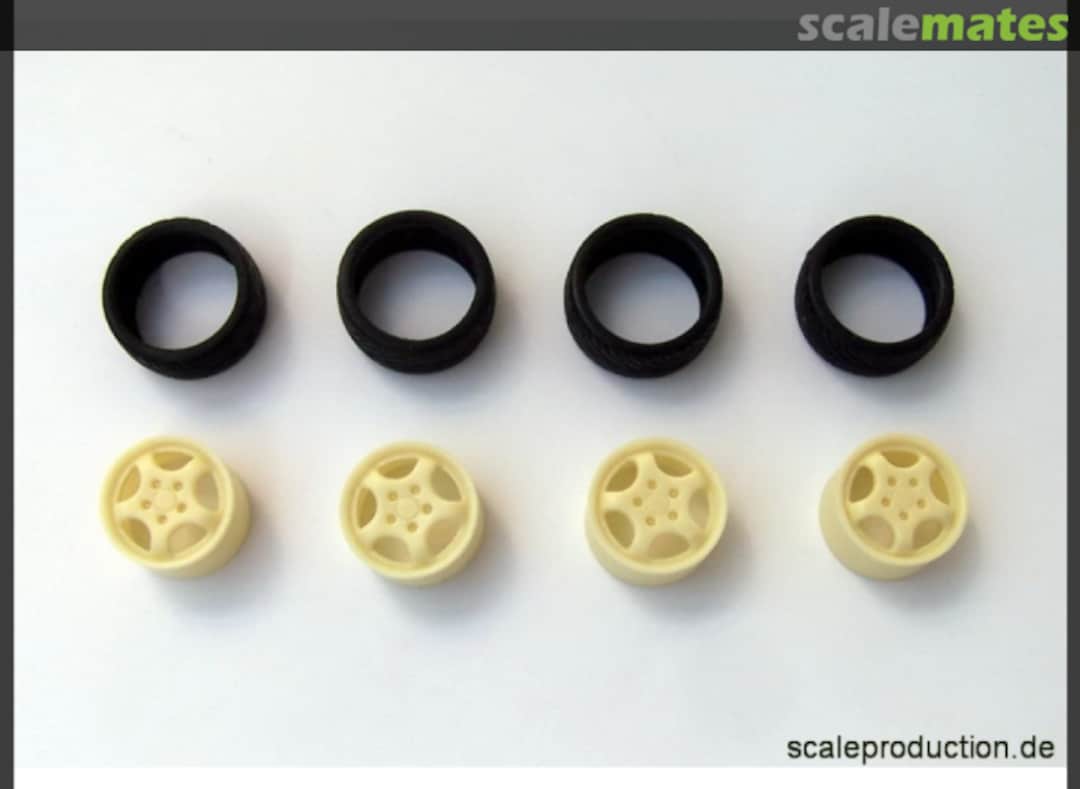 Contents Porsche 964 Cup 17" Wheels and Tyres Set (4 Wheels + 4 Tyres) SPRF24091 Scale Production Contents Porsche 964 Cup 17" Wheels and Tyres Set (4 Wheels + 4 Tyres) SPRF24091 Scale Production