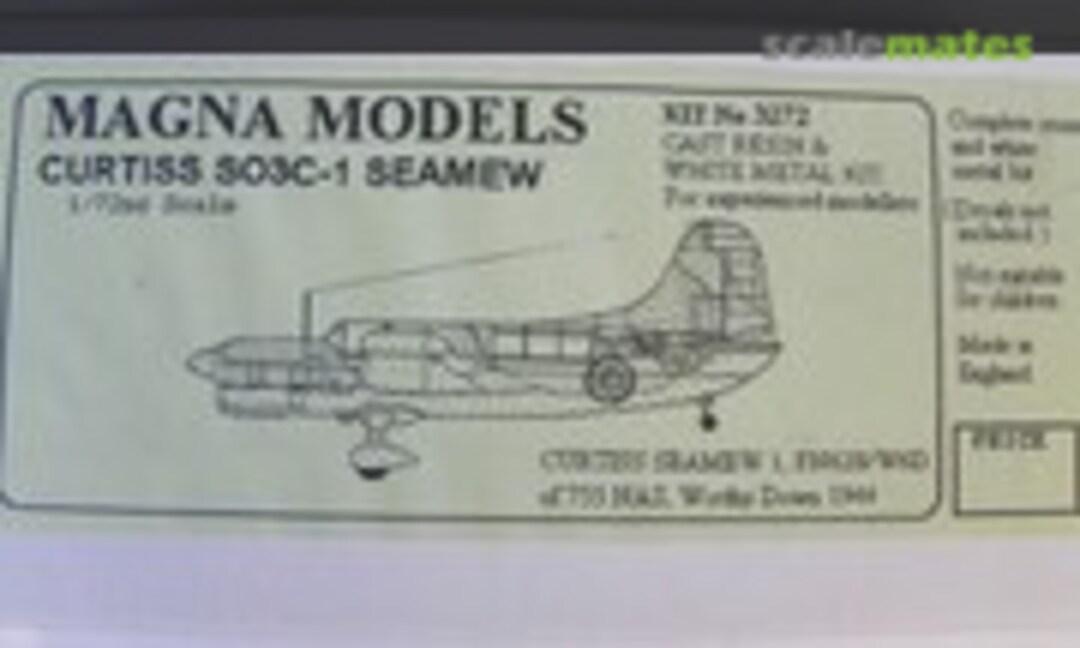 1:72 Curtiss SOC3C-1 Seamew (Magna Models 3272) 3272