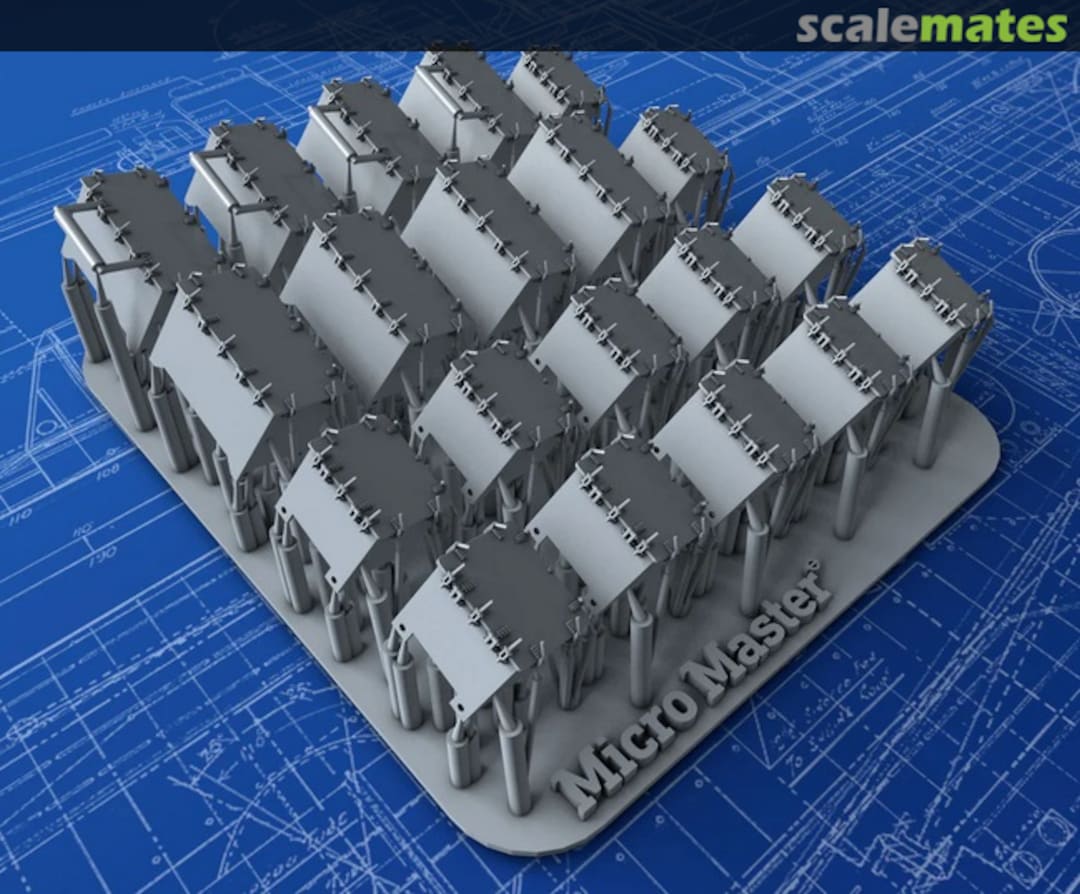 Boxart Royal Navy 2-pdr Pom Pom Ready Use Lockers x 20 MM0747P Micro Master Boxart Royal Navy 2-pdr Pom Pom Ready Use Lockers x 20 MM0747P Micro Master