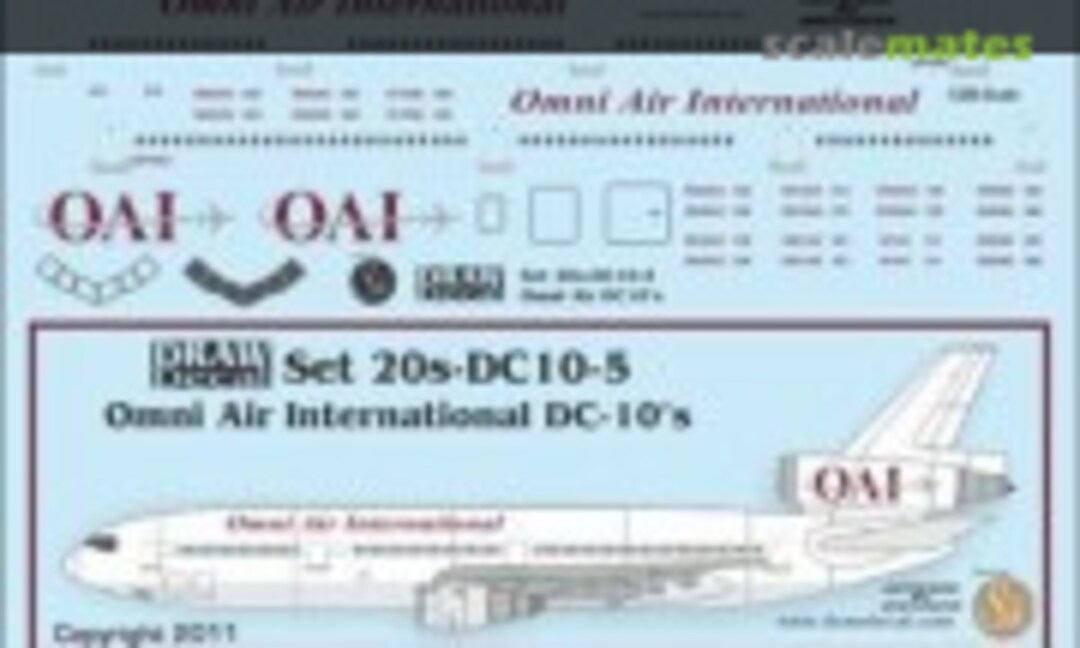 1:200 Omni Air International DC-10s (Draw Decal 20-DC10-5) 20-DC10-5
