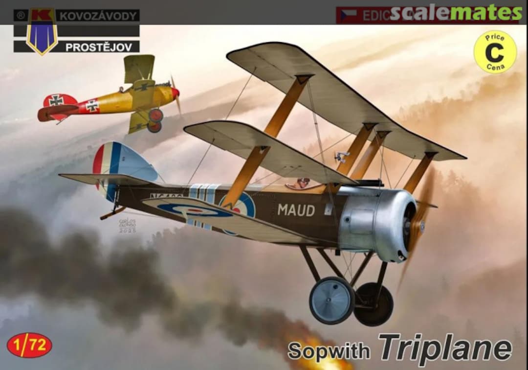Boxart Sopwith Triplane KPM0493 Kovozávody Prostějov Boxart Sopwith Triplane KPM0493 Kovozávody Prostějov