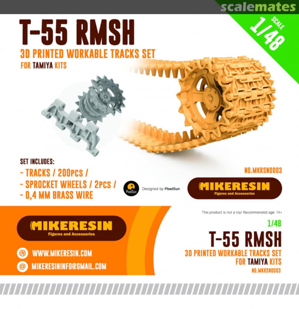 Boxart T-55 RMSH Tracks MKRSN0003 Mikeresin Boxart T-55 RMSH Tracks MKRSN0003 Mikeresin