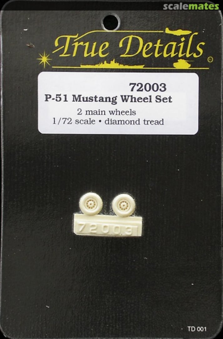 Boxart P-51 Mustang Wheel set 72003 True Details Boxart P-51 Mustang Wheel set 72003 True Details