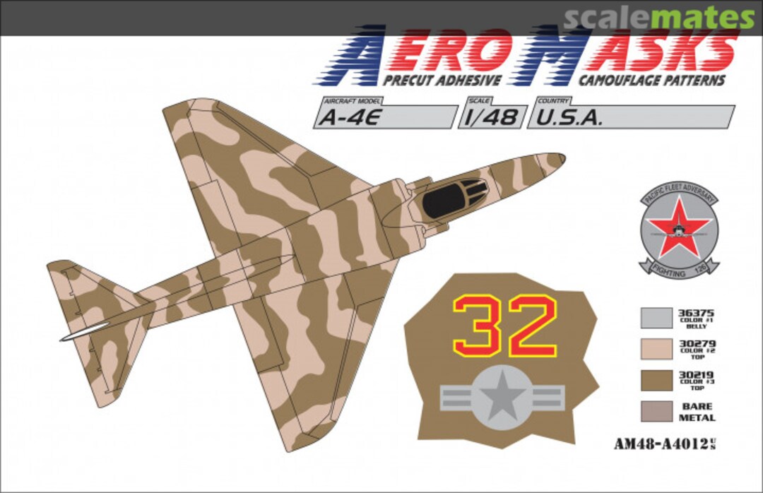 Boxart A-4E USA VF-126 32Red AM48-A4012 AeroMasks