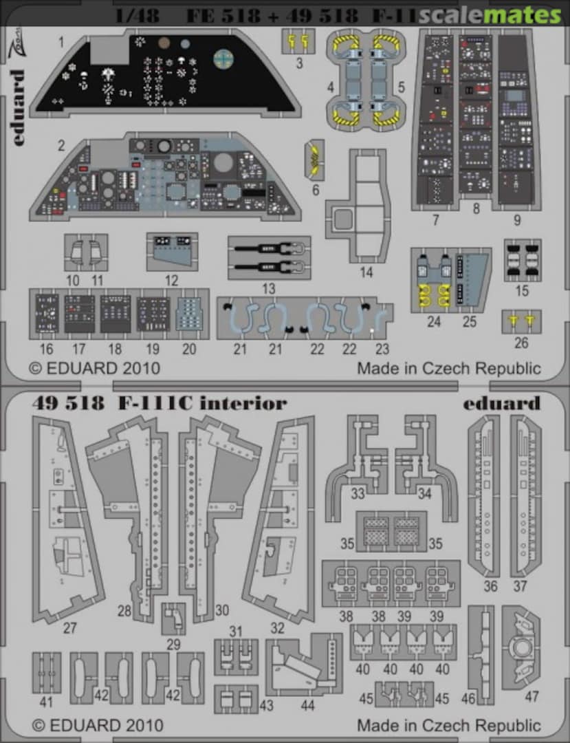 Boxart General Dynamics F-111C - PE Interior Set 49518 Eduard