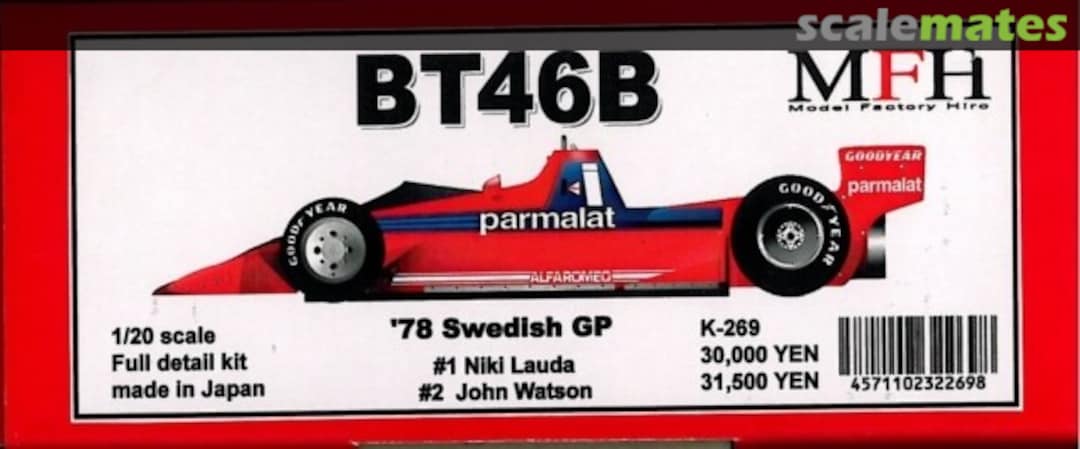 Boxart Brabham BT46B K-269 Model Factory Hiro Boxart Brabham BT46B K-269 Model Factory Hiro