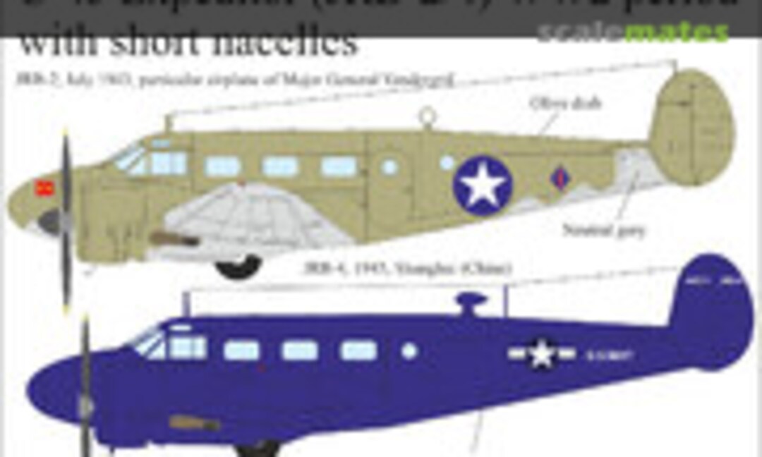 1:72 C-45 Expeditor (JRB-2/4) WW2 period with short nacelles (UpRise Decal UR72131) UR72131