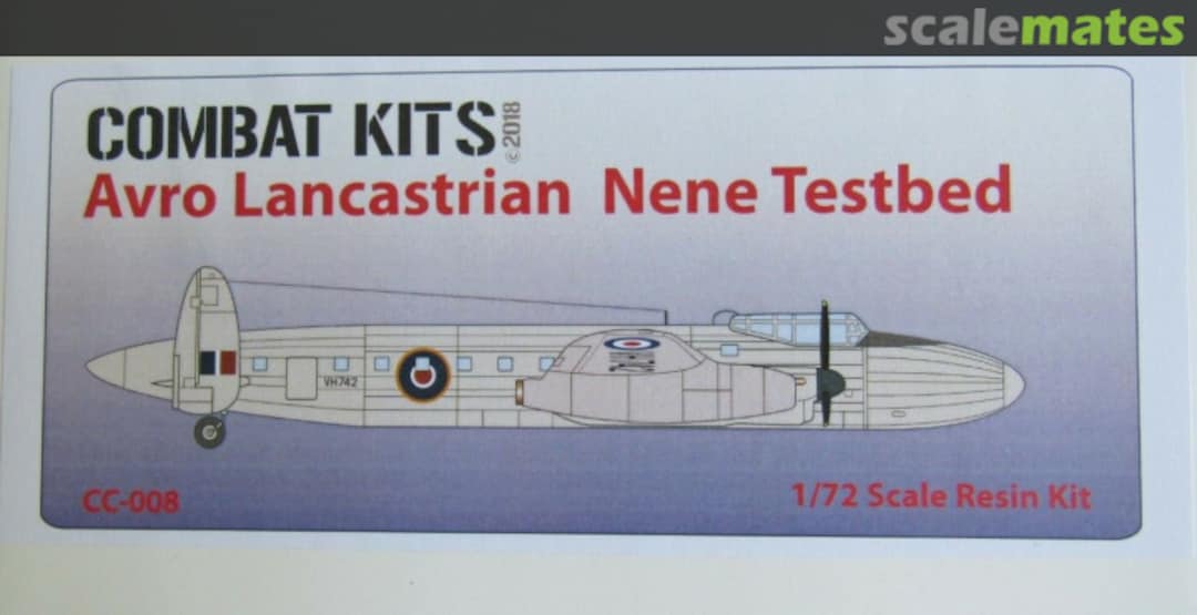 Boxart Avro Lancastrian Nene Testbed conversion set CC-008 Combat Kits Boxart Avro Lancastrian Nene Testbed conversion set CC-008 Combat Kits