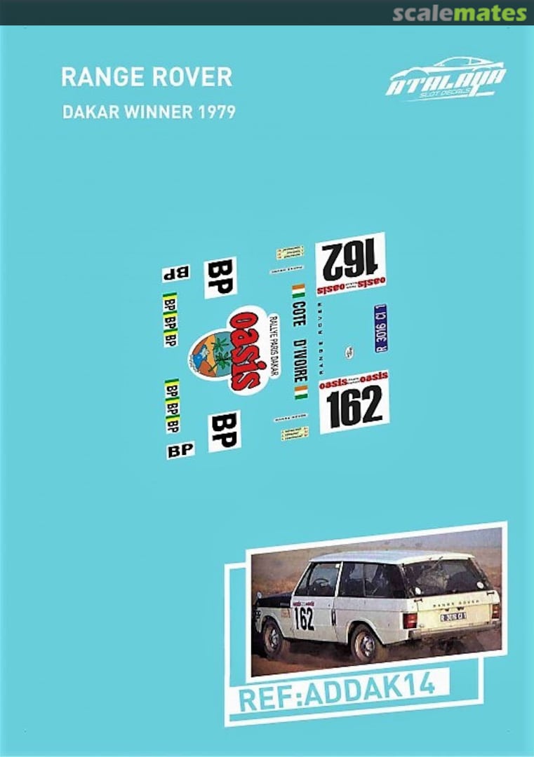 Boxart Range Rover [R 3016 CI 1] "oasis" ADDAK14 Atalaya Slot Decals
