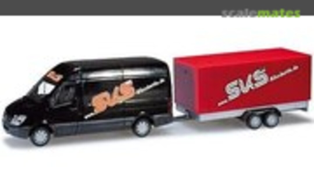 1:87 Mercedes-Benz Sprinter mit Planen-Anhänger &quot;SKS Bikeshuttle&quot; (Herpa 090193)