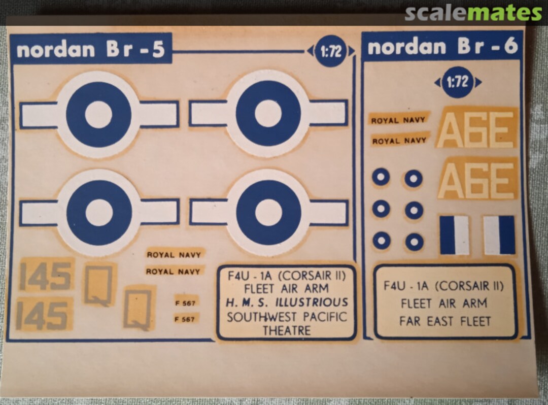 Boxart F4U-1A (Corsair II) Br5 - Br6 Nordan Boxart F4U-1A (Corsair II) Br5 - Br6 Nordan